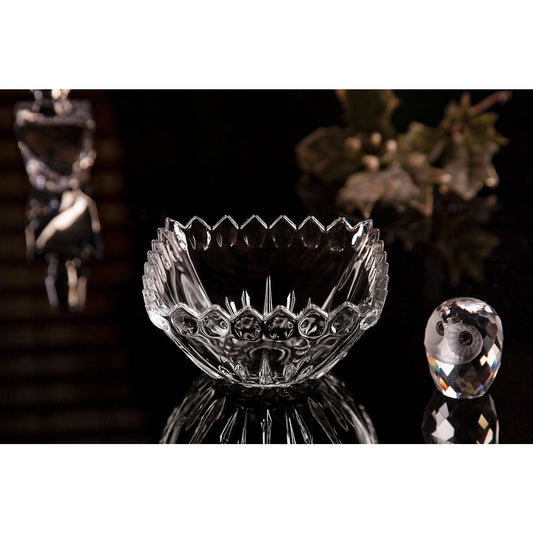 Royal Set of 6 Fruit Bowls Diplomat Serving Bowls Clear Glass 4.5 Inches - Heaven of homes