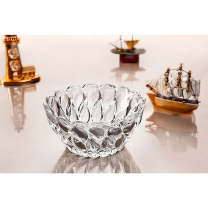 Royal Gift Set Fruit Set Cake Set 14 Peices Clear Glass Imported - Heaven of homes