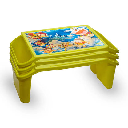 Kids Book Table with Sticker Laptop Table for Children Set of 3 - Heaven of homes